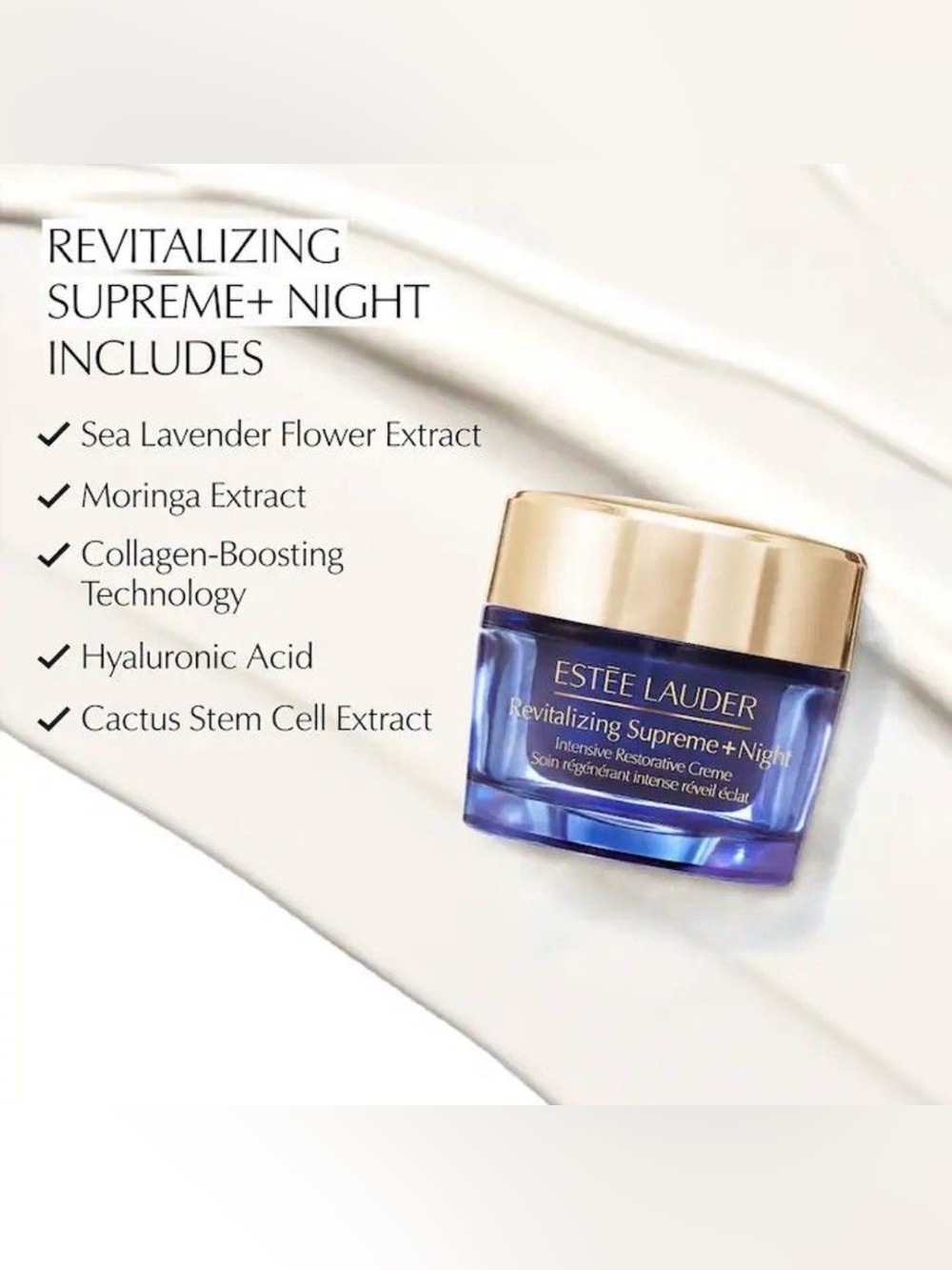 NEW Estee Lauder Revitalizing Supreme Night Intensive Restoration Cream 1.7oz